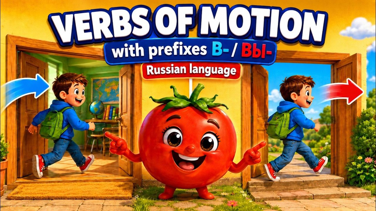 Pomidorca lesson about verbs of motion with prefixes